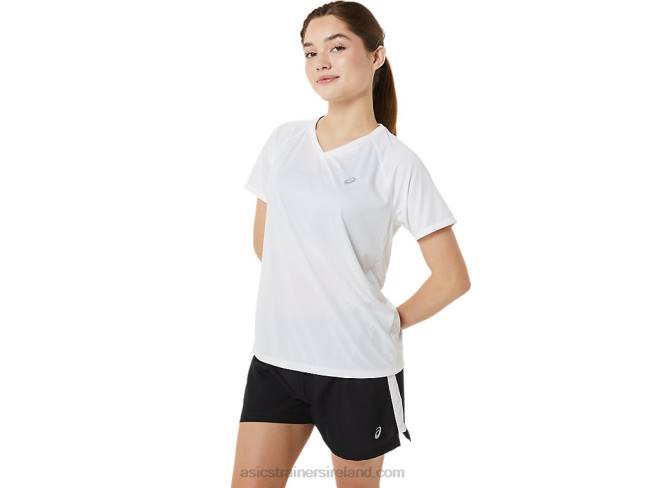Women's Ready-Set Lyte V-Neck Brilliant White Asics XXPD3389
