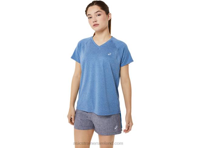 Women's Ready-Set Lyte V-Neck Lake Drive Heather Asics XXPD3397