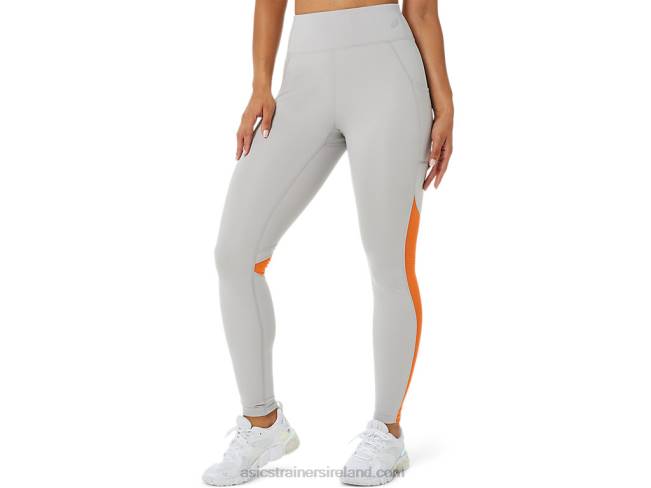 Women's Mesh Block Tight Oyster Grey Asics XXPD3406